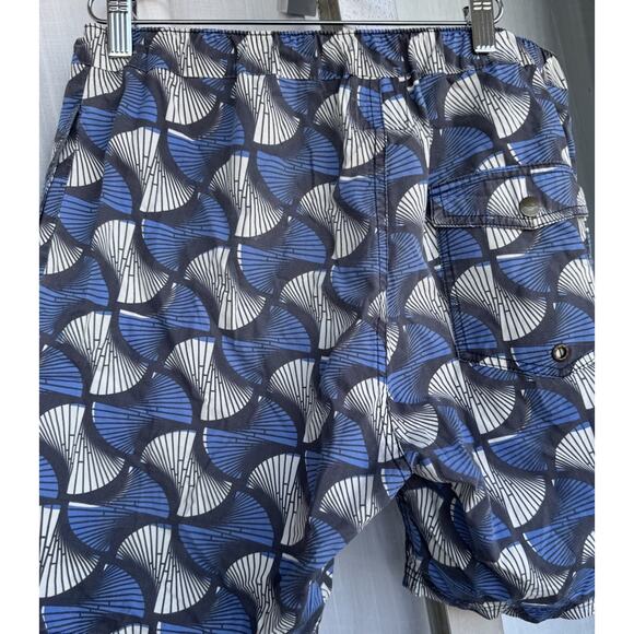 Barney Cools Shorts Men’s Size 32 Blue Print Drawstring Elastic Waist READ - Picture 2 of 8